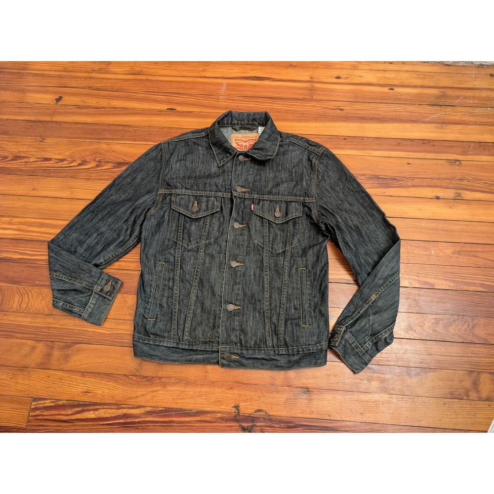 Levis Womens Trucker Denim Jacket Dark Indigo Blue 47024-0022 Size M